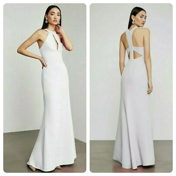 BCBGMaxAzria Dresses & Skirts - BCBGMaxAzria Racerback Cutout  Halter Gown